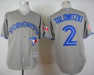 Toronto Blue Jays #2 Troy Tulowitzki Grey Stitched MLB Jersey