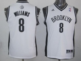 Brooklyn Nets #8 Deron Williams White Stitched Youth NBA Jersey