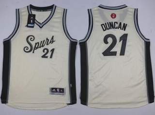 San Antonio Spurs #21 Tim Duncan Cream 2015-2016 Christmas Day Youth Stitched NBA Jersey