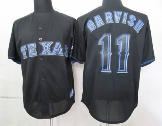 Texas Rangers #11 Yu Darvish Black Fashion Stitched MLB Jersey