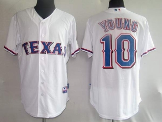 Texas Rangers #10 Michael Young Stitched White MLB Jersey