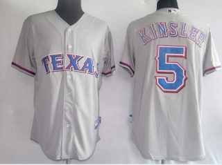Texas Rangers #5 Ian Kinsler Stitched Grey MLB Jersey
