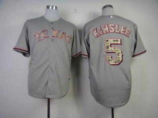 Texas Rangers #5 Ian Kinsler Grey USMC Cool Base Stitched MLB Jersey