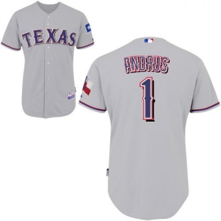 Texas Rangers #1 Elvis Andrus Grey Stitched MLB Jersey
