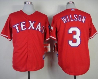 Texas Rangers #3 Russell Wilson Red Cool Base Stitched MLB Jersey