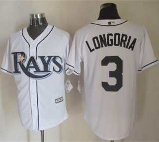 Tampa Bay Rays #3 Evan Longoria White New Cool Base Stitched MLB Jersey