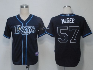 Tampa Bay Rays #57 Jake Mcgee Dark Blue Cool Base Stitched MLB Jersey