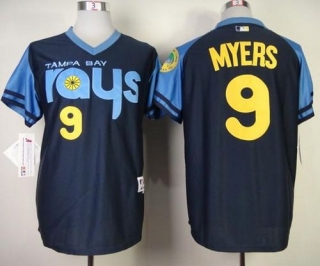 Tampa Bay Rays #9 Wil Myers Dark Blue 1970's Turn Back The Clock Stitched MLB Jersey