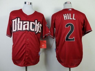 Arizona Diamondbacks #2 Aaron Hill Red Cool Base Stitched MLB Jersey
