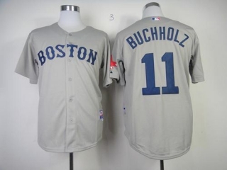 Boston Red Sox #11 Clay Buchholz Grey Cool Base Stitched MLB Jersey