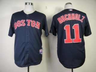 Boston Red Sox #11 Clay Buchholz Dark Blue Cool Base Stitched MLB Jersey