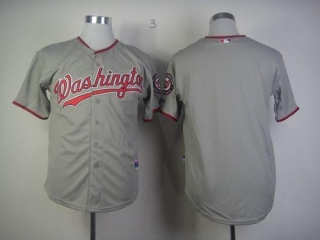 Washington Nationals Blank Grey Cool Base Stitched MLB Jersey