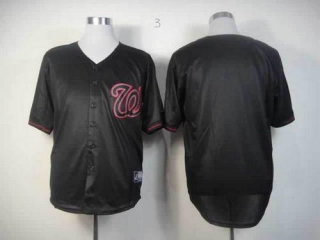 Washington Nationals Blank Black Fashion Stitched MLB Jersey