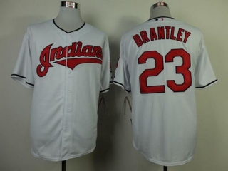 Cleveland Indians -23 Michael Brantley White Cool Base Stitched MLB Jersey