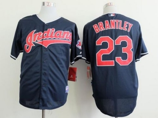Cleveland Indians -23 Michael Brantley Navy Blue Cool Base Stitched MLB Jersey
