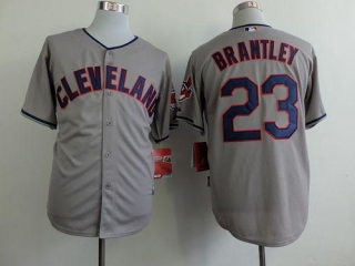 Cleveland Indians -23 Michael Brantley Grey Cool Base Stitched MLB Jersey