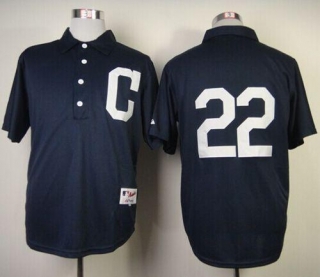 Cleveland Indians -22 Jason Kipnis Navy Blue 1902 Turn Back The Clock Stitched MLB Jersey