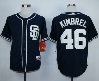 San Diego Padres #46 Craig Kimbrel Dark Blue Alternate 1 Cool Base Stitched MLB Jersey