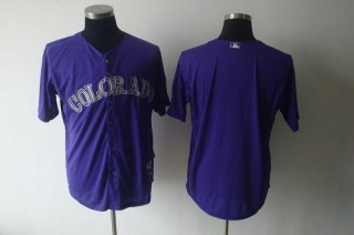 Colorado Rockies Blank Purple Cool Base Stitched MLB Jersey