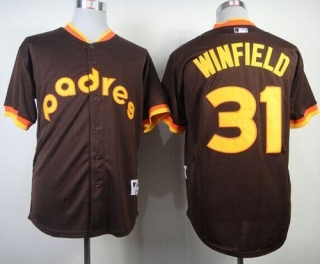 San Diego Padres #31 Dave Winfield Coffee 1984 Turn Back The Clock Stitched MLB Jersey