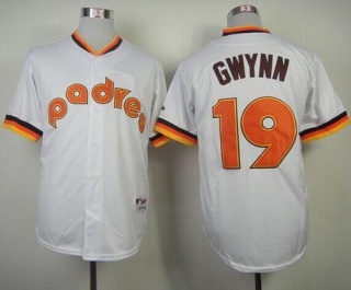 San Diego Padres #19 Tony Gwynn White 1984 Turn Back The Clock Stitched MLB Jersey