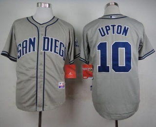 San Diego Padres #10 Justin Upton Grey Cool Base Stitched MLB Jersey
