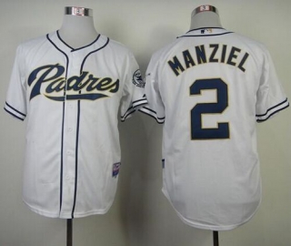 San Diego Padres #2 Johnny Manziel White Cool Base Stitched MLB Jersey