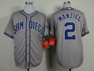 San Diego Padres #2 Johnny Manziel Grey Cool Base Stitched MLB Jersey