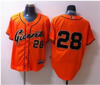 San Francisco Giants #28 Buster Posey Orange Stitched MLB Jersey