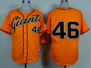 San Francisco Giants #46 Santiago Casilla Orange Alternate Cool Base Stitched MLB Jersey