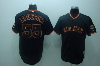 San Francisco Giants #55 Tim Lincecum Stitched Black MLB Jersey