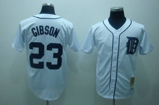 Mitchell and Ness Detroit Tigers #23 Kirk Gibson Stitched White Throwback MLB Jersey