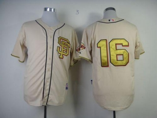 San Francisco Giants #16 Angel Pagan Cream Gold No Stitched MLB Jersey