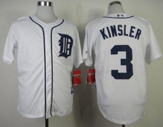 Detroit Tigers #3 Ian Kinsler White Cool Base Stitched MLB Jersey