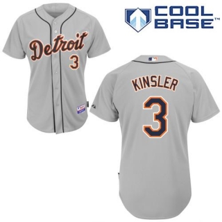 Detroit Tigers #3 Ian Kinsler Grey Cool Base Stitched MLB Jersey