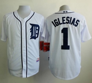 Detroit Tigers #1 Jose Iglesias White Cool Base Stitched MLB Jersey
