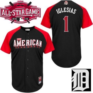 Detroit Tigers #1 Jose Iglesias Black 2015 All-Star American League Stitched MLB Jersey