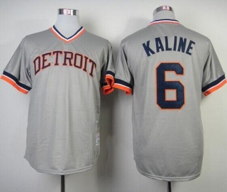 Mitchell And Ness 1984 Detroit Tigers #6 Al Kaline Grey Throwback Stitched MLB Jersey