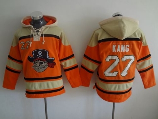 Pittsburgh Pirates #27 Jung-ho Kang Orange Sawyer Hooded Sweatshirt MLB Hoodie