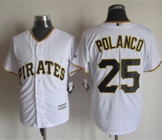 Pittsburgh Pirates #25 Gregory Polanco White New Cool Base Stitched MLB Jersey