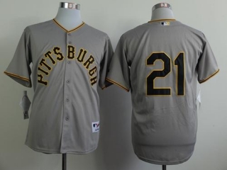 Pittsburgh Pirates #21 Roberto Clemente Grey 1953 Turn Back The Clock Stitched MLB Jersey