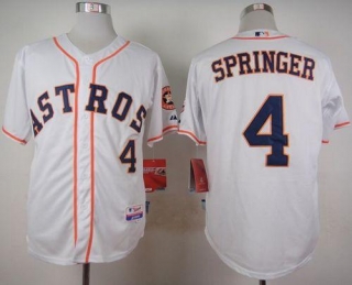 Houston Astros #4 George Springer White Cool Base Stitched MLB Jersey
