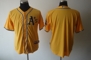 Oakland Athletics Blank Yellow Cool Base Stitched MLB Jersey