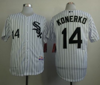 Chicago White Sox -14 Paul Konerko Stitched White MLB Jersey
