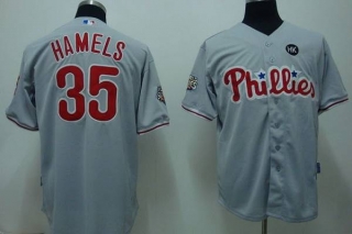 Philadelphia Phillies #35 Colbert Hamels Stitched Grey MLB Jersey