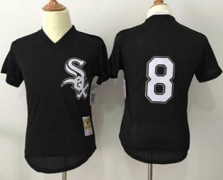Mitchell And Ness 1993 Chicago White sox -8 Bo Jackson Black Throwback Stitched MLB Jersey
