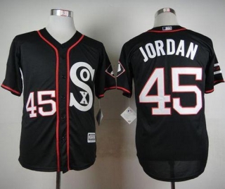Chicago White Sox -45 Michael Jordan Black New Cool Base Stitched MLB Jerseys