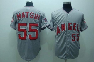 Los Angeles Angels of Anaheim -55 Hideki Matsui Stitched Grey Cool Base MLB Jersey