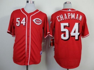 Cincinnati Reds -54 Aroldis Chapman Red Cool Base Stitched MLB Jersey