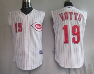 Cincinnati Reds -19 Joey Votto White Vest Style Stitched MLB Jersey